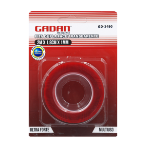 FITA DUPLA FACE TRANSPARENTE 2M - GADAN