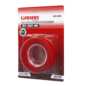 FITA DUPLA FACE TRANSPARENTE 2M - GADAN