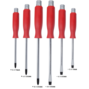 JOGO DE CHAVES FENDA/PHILIPS DE IMPACTO C/ 6 PEÇAS - GADAN