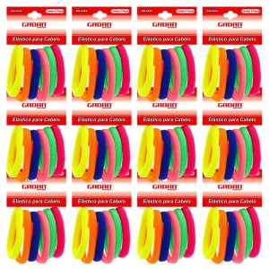 ELASTICO PARA CABELO - LACINHOS COLORIDOS 72 PCS - GADAN