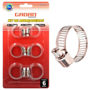 KIT ABRAÇADEIRA DE METAL 6UN.- GADAN