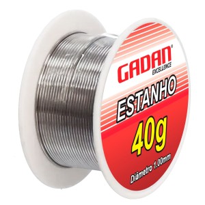 ESTANHO PARA SOLDA TUBO 1.0MM 40G - GADAN